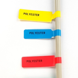 Etichete cablu stegulet F 25 x 38 mm + 40 mm plastic rosu pentru imprimanta AIMO Phomemo M110 M200 M220 100 etichete - Img 2