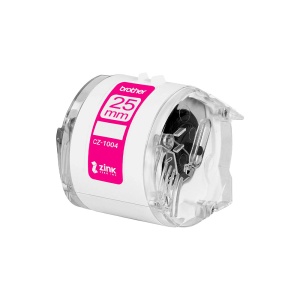 Etichete in rola Brother CZ-1004, 25mm x 5m, cu tehnologie Zink Zero Ink, full color, pentru imprimanta termica Brother VC-500W, originale, CZ1004
