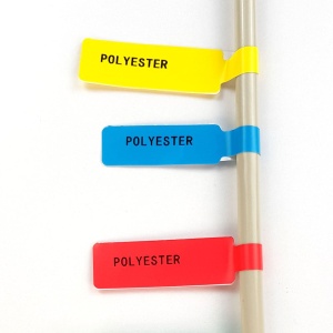 Etichete mari stegulet F pentru cabluri 48 x 50mm + 52mm verde, polipropilena, pentru imprimanta M110 M200, 80 buc rola - Img 2