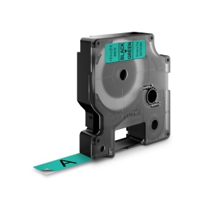 Etichete standard 12mm x 7m negru verde DYMO LabelManager D1 S0720590 45019