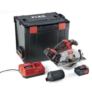 Fierastrau circular Flex CS 62 18.0-EC/5.0 Set, cu acumulatori 18 V Li-Ion 5.0 Ah, diametru panza 165 mm - Img 2