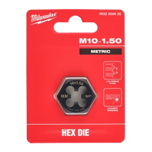 Filiera hexagonala Milwaukee pentru filet metric, M10-1.50 - Img 2
