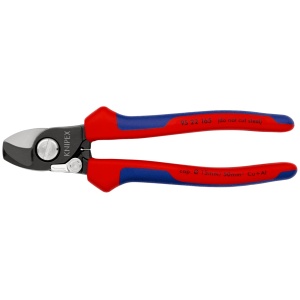 Foarfeca de taiat cablu, cu arc, manere multicomponet, KNIPEX, 165 mm - Img 3