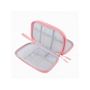 Geantă Tellur pentru organizare cabluri și accesorii, 21 x 12,5 x 6 cm, poliester, roz - Img 5