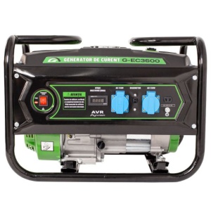 Generator de curent pe benzina Greenfield G-EC3600, portabil, monofazat, putere maxima 2.4 kVA, 2.4 kW