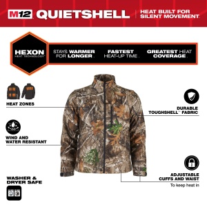 Jacheta incalzita Milwaukee HEXON, camuflaj, M12 HJCAMO7-0, marimea 3XL - Img 3
