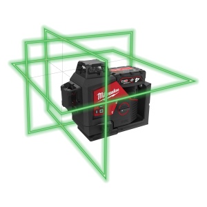 Kit nivelă laser verde cu 3 planuri 360° MILWAUKEE M12™ - Img 6
