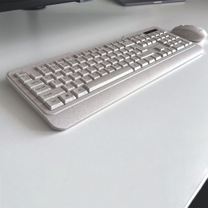 Kit tastatură și mouse fără fir Tellur Green, 2.4GHz, nano receiver, crem - Img 4
