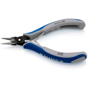 KNIPEX 34 52 130 Clește de apucare de precizie pentru sisteme electronice cu manşoane multicomponent brunat 130 mm - Img 2