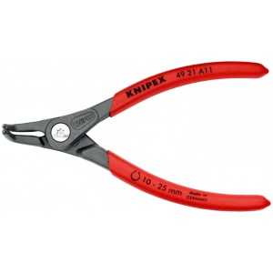 KNIPEX 49 21 A11 clește de precizie pentru inele de siguranță pentru inele exterioare pe axuri acoperit cu material plastic aderent bonderizat în culoarea gri 130 mm - Img 3