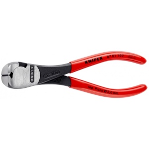 KNIPEX 67 01 160 Tăietor frontal de forță acoperite cu plastic vopsit negru 160 mm - Img 3