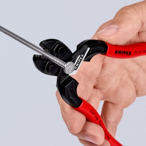 KNIPEX 71 31 160 CoBolt® S Tăietor compact pentru bolțuri cu degajare în muchia de tăiere acoperite cu plastic vopsit negru 160 mm - Img 5