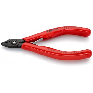 KNIPEX 75 12 125 Șfic pentru instalații electronice cu învelișuri din plastic brunat 125 mm - Img 2