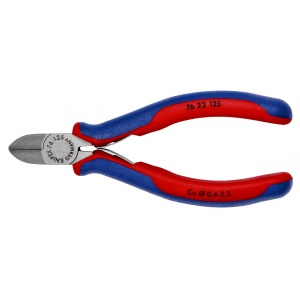 KNIPEX 76 22 125 Tăietor lateral (șfic) pentru electromecanici cu manşoane multicomponent vopsit negru 125 mm - Img 3