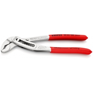 KNIPEX 88 03 180 Alligator® Cleşte pentru pompe de apă acoperit cu material plastic aderent cromat 180 mm - Img 1