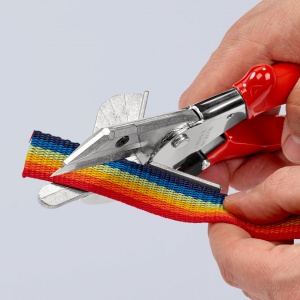 KNIPEX 94 35 215 foarfece de teșit pentru profile din plastic și cauciuc cu învelișuri din plastic cromat 215 mm - Img 5