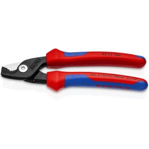 KNIPEX 95 12 160 StepCut Foarfece de tăiat cabluri cu manşoane multicomponent brunat 160 mm