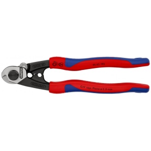 KNIPEX 95 62 190 foarfece de tăiat cabluri de sârmă forjat cu manşoane multicomponent 190 mm