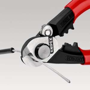 KNIPEX 95 62 190 foarfece de tăiat cabluri de sârmă forjat cu manşoane multicomponent 190 mm - Img 7