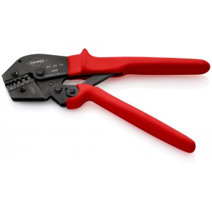 KNIPEX 97 52 08 Clește de sertizat și pentru operarea cu două mâini cu manșoane din plastic aderente brunat 250 mm - Img 3