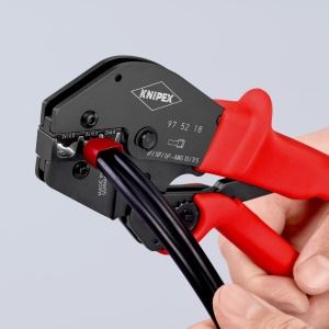 KNIPEX 97 52 18 Clește de sertizat și pentru operarea cu două mâini acoperit cu material plastic aderent brunat 250 mm - Img 8