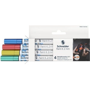 Marker metalic Schneider Paint-It 011 2 mm 4 buc/set2 - Img 2