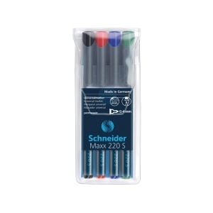Marker OHP S fin permanent Schneider 4/set 220 0.4 mm
