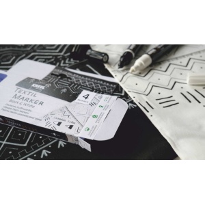Marker textile Kreul Opak alb-negru 4/set - Img 3