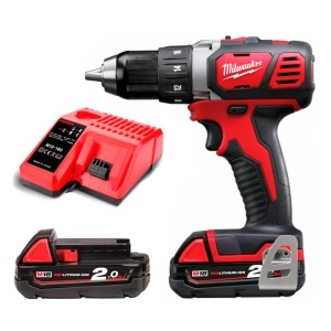 Masina de gaurit compacta Milwaukee M18 BDD-202C, alimentare cu acumulator - echipat
