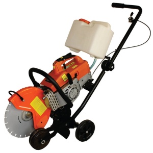 Masina debitat BISONTE MD350 & Trolly 4cp disc Ø350mm+carucior cu roti/rezervor apa/cutie transport - Img 2