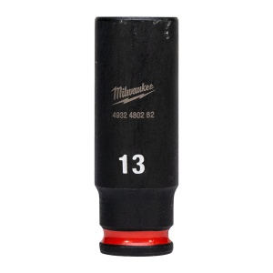 MILWAUKEE, CHEI TUBULARE DE IMPACT SHOCKWAVE™ IMPACT DUTY, 13 MM 1/4" IMPACT SOCKET DEEP - 1 PC