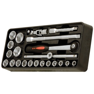 Modul MOB PVC cu 23 capete chei tubulare-accesorii 1/2” SH - 23 scule, 10-32 MM