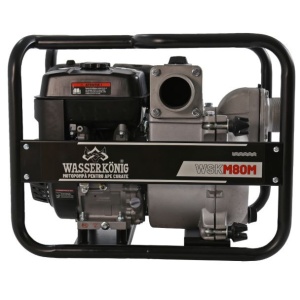Motopompa 3" pentru apa cu namol Wasserkonig WSKM80M, maxim 55 m³/ora , inaltime refulare max 20 m, motor euro V, benzina, putere 7 CP - Img 2