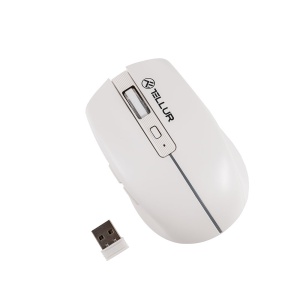 Mouse wireless Tellur, Silent Click, Alb - Img 12
