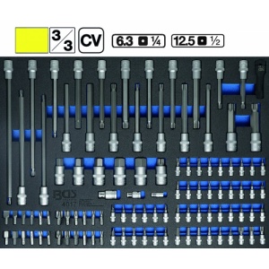 Organizator pentru carucior BGS, varfuri si chei cu varf, 104 piese, 3/3 sertar - Img 2