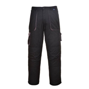Pantaloni Captusiti Texo Contrast Portwest model TX16, marime L, culoare Negru, fit R