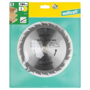 Panza pentru fierastrau circular Wolfcraft 6373000, diametru 184 mm, diametru interior disc 16 mm, latime taiere 2.4 mm, 22 dinti, seria verde. - Img 2