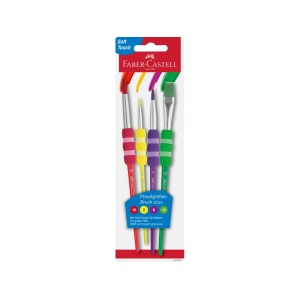 Pensule Soft Touch Faber-Castell 4 buc/set - Img 1