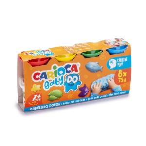 Plastilina Baby Dough Carioca 8 x 75 g/cutie - Img 1