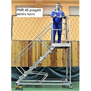 Platforma mobila RARIS, aluminiu, la 45°, Gmax = 200 kg, cu maneta, tip PNR45 - Img 5