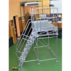 Platforma RARIS fixa, la 60°, rigidizata, cu podina extinsa, Gmax = 400 kg, tip P2F60 - Img 2