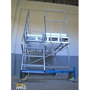 Platforma RARIS la 60°, mobila, rigidizata, baza otel, structura aluminiu,cu podina extinsa, tip PBE - Img 2