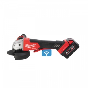 Polizor unghiular 125 mm cu frânare și comutator tip clapetă M18 FUEL™ ONE-KEY™ M18 ONEFSAG125XPDB-502X ( KIT: 2 x M18 B5 Acumulator, M12-18 FC Încarcător, Cutie HD) - Img 5
