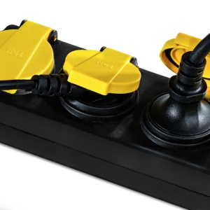 Prelungitor cu capace de protectie si comutator, 3 prize, 3x1.5mm / 2m, 230V, Trotec, tip PVP3 - Img 7