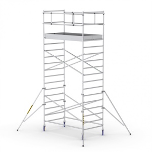 ProTUBE L6 Schela mobila profesionala din aluminiu H lucru 6,2m, podina 120 x 240 cm - Img 1