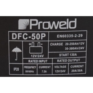 ProWELD DFC-50P redresor acumulatori 12V/24V, functie Start