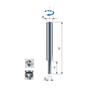 R006M- Freza din carbura solida, cu doua muchii drepte, coada 6 mm, DIM 3 - R006M03006