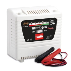 Redresor baterii Telwin TOURING15, tensiune incarcare 12/24 V, capacitate baterii Pb,GEL/AGM, MF 50-115/30-55 Ah - Img 1