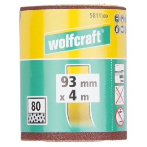 Rola slefuire Easy fix Wolfcraft 5811000, 4 m x 93 mm, granulatie 80, cu scai - Img 2
