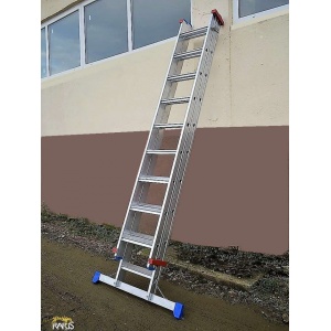 Scara aluminiu RARIS cu doua tronsoane, culisanta, trepte late de 80 mm, tip 2NLC - Img 4